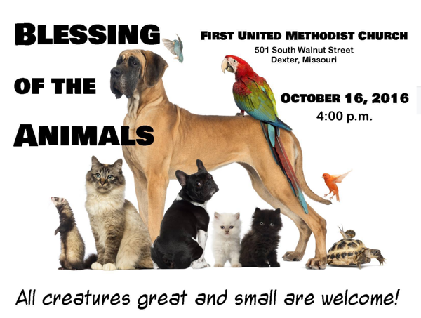 Blessing of the Animals at First United Methodist Church