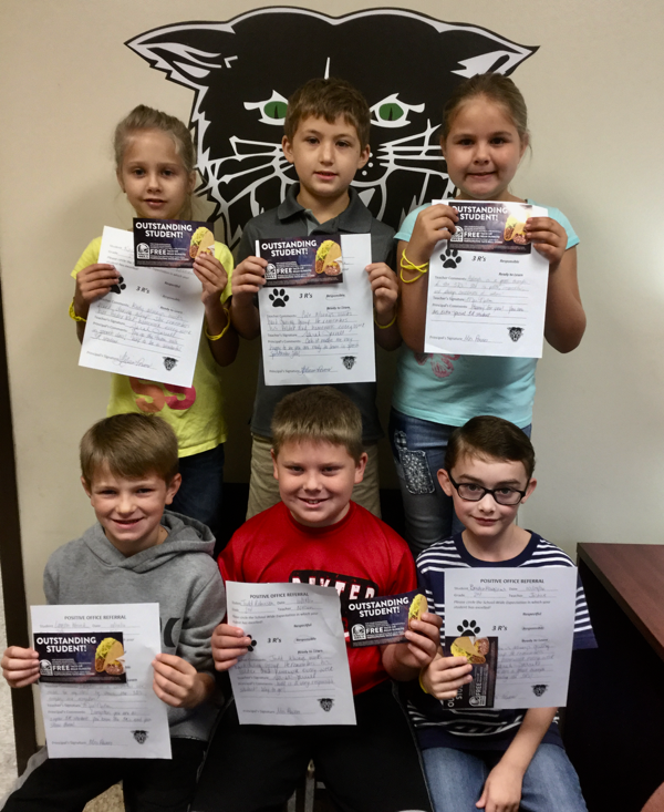 Second Grade Students Earn Positive Office Referral Certificates