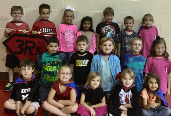 First Grade Students Earn 3R's Award for September