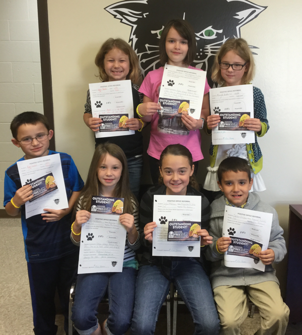 Second Grade Students Earn Positive Office Referral Certificates