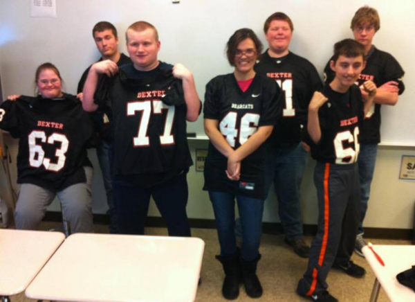 Students Support Football Team in a Special Way