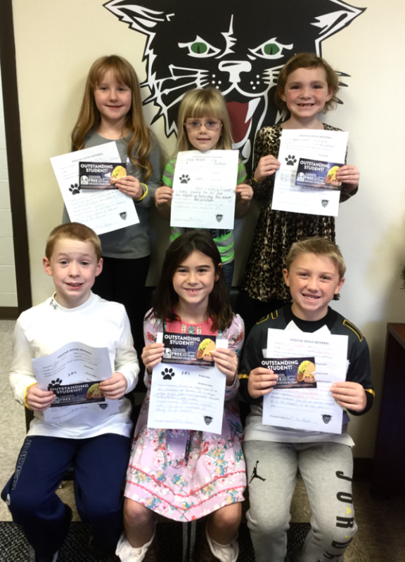 Southwest Elementary Students Earn Positive Office Referral Certificates