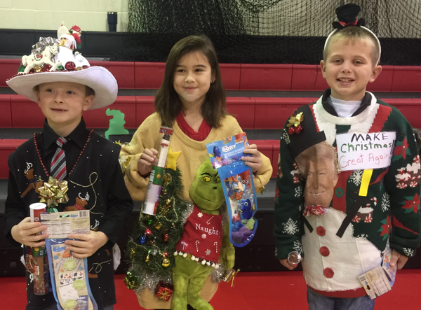 Second Grade Students Win Ugly Sweater Contest