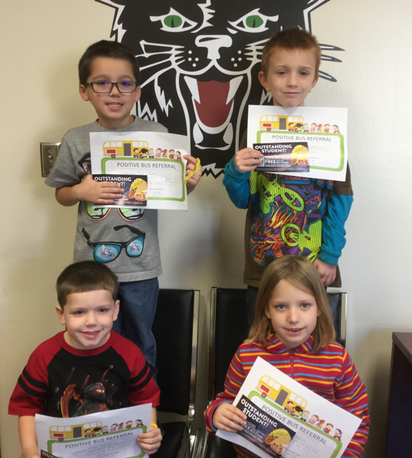 Students Earn Positive Bus Referral Awards at Southwest Elementary