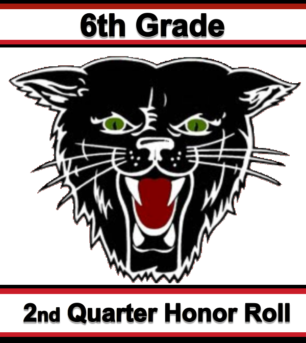 T.S. Hill Middle School 6th Grade 2nd Quarter Honor Roll
