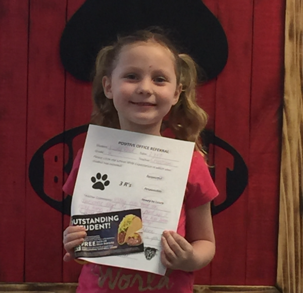 Kloey Reed Earns Positive Office Referral