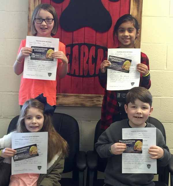 Southwest Elementary Students Earn Positive Office Referral Certificates
