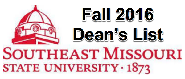 Southeast Missouri State University Fall Dean's List