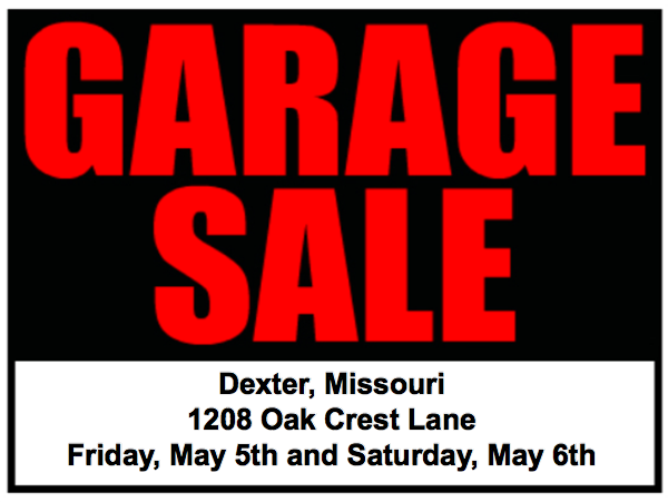 Garage Sale in Dexter May 5th and 6th