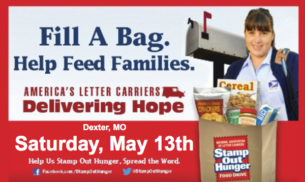 US Post Office Food Drive Set for Saturday, May 13th