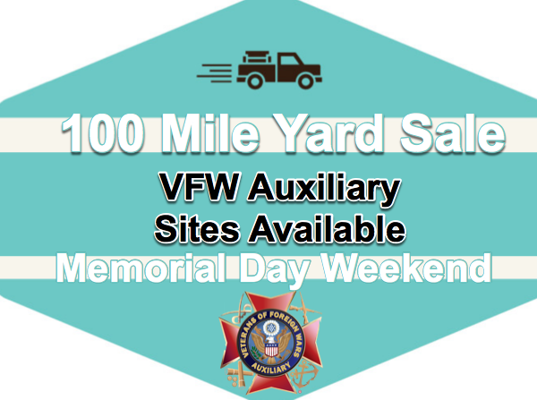 VFW Auxiliary Selling Spots for 100 Mile Yard Sale