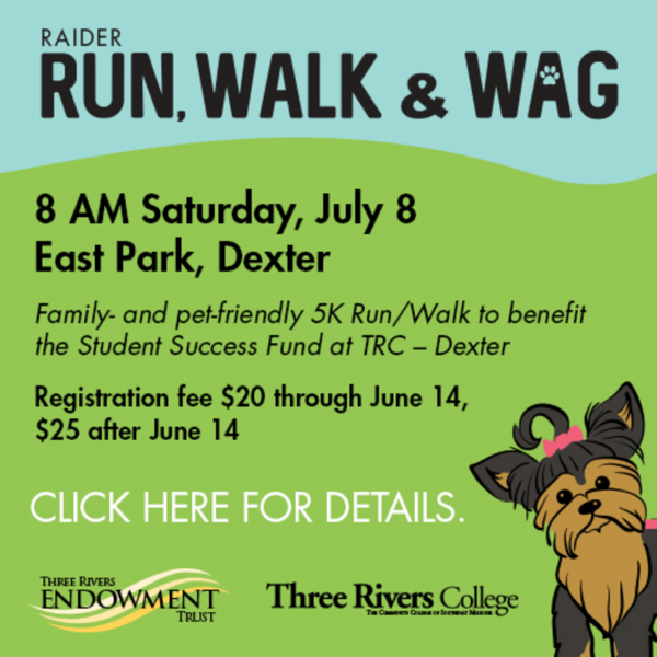 Three Rivers to Hold ‘Raider Run, Walk & Wag’ 5K Run/Walk