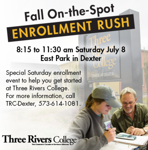 Fall On-the-Spot Enrollment Rush Scheduled for July 8th