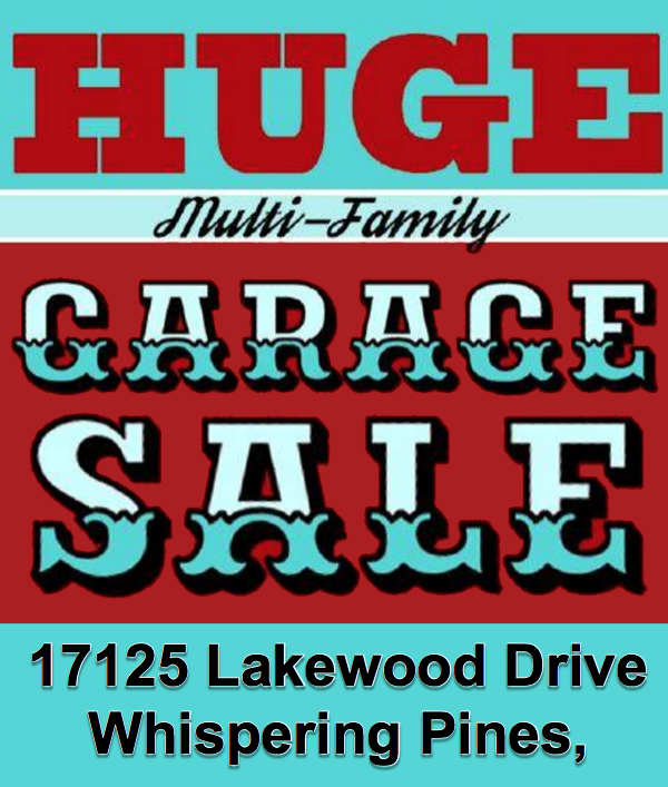 Multi-Family Garage Sale in Whispering Pines - Dexter