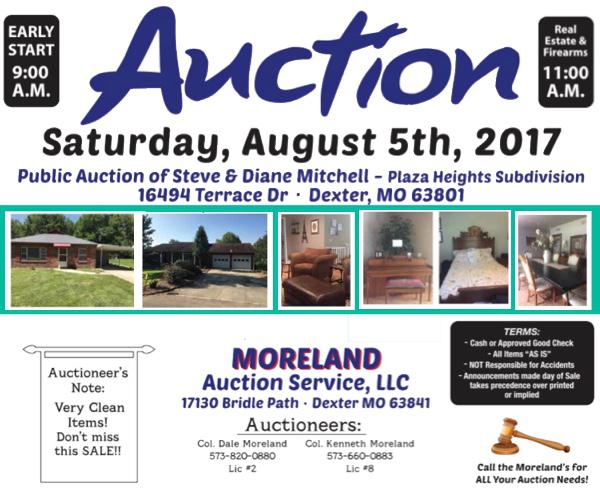 Moreland Auction, August 5th in Dexter
