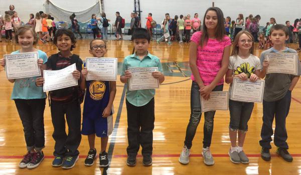 Students Earn Positive Office Referral Certificates at Bernie Schools