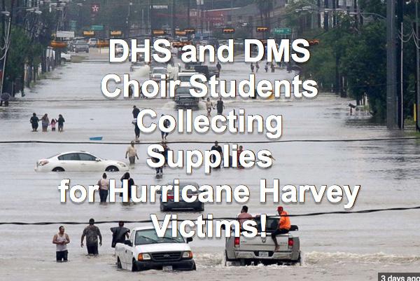 DMS and DHS Choir Students Coming to the Aid of Hurricane Victims