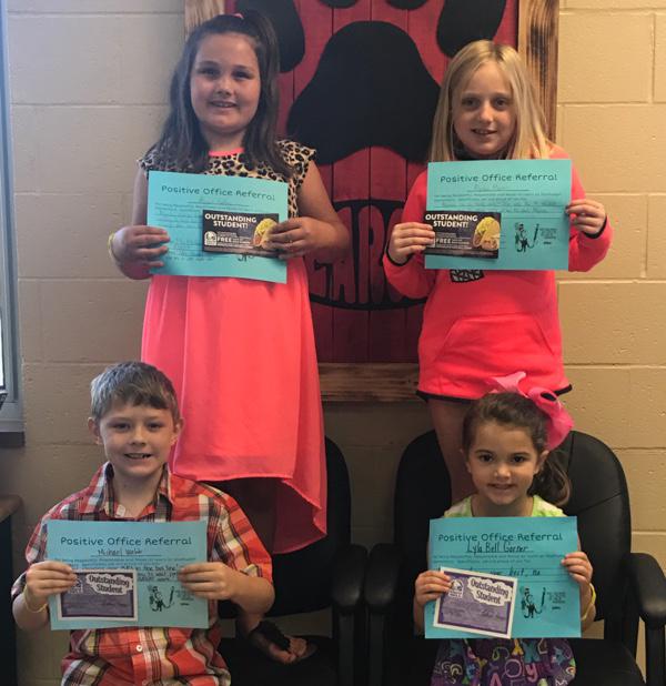 Southwest Elementary Students Earn Positive Office Referral Certificates