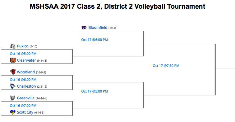 2017 Class 3, District 2 Volleyball Tournament Set