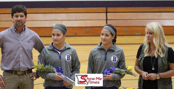 2017 Bloomfield Senior Volleyball Night - Nicole and Kaley Roper