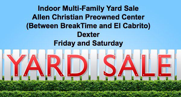 Indoor Multi-Family Yard Sale in Dexter