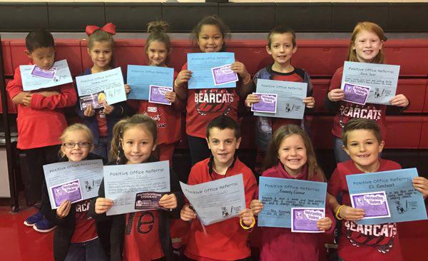 Southwest Elementary Students Earn Positive Office Referral Certificates