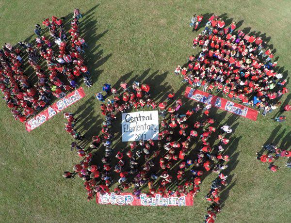 Red Ribbon Week and Bully Prevention Month Wrapped Up with a BIG Photo