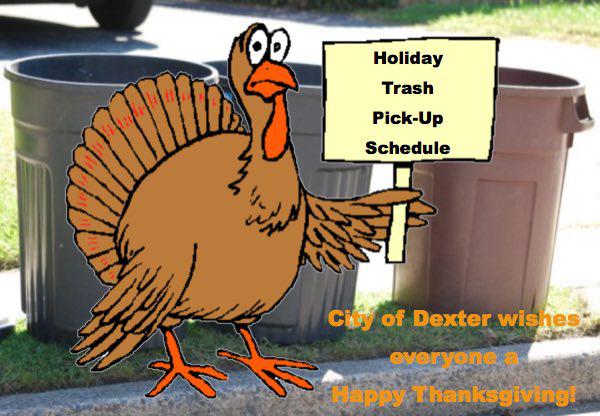 City of Dexter Thanksgiving Trash Schedule