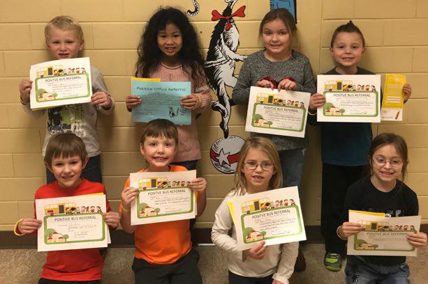 First Grade Students Earn Positive Office Referral Awards at Southwest Elementary