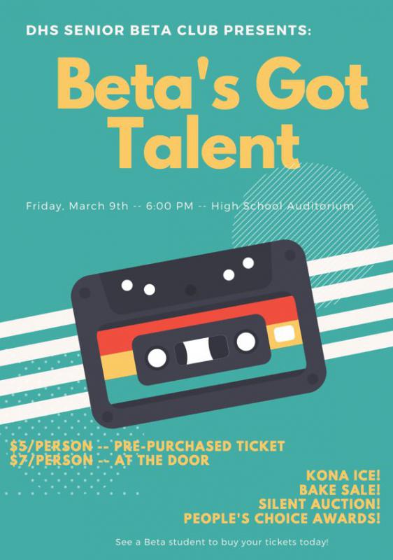 DHS 2nd Annual Beta's Got Talent Tickets on Sale