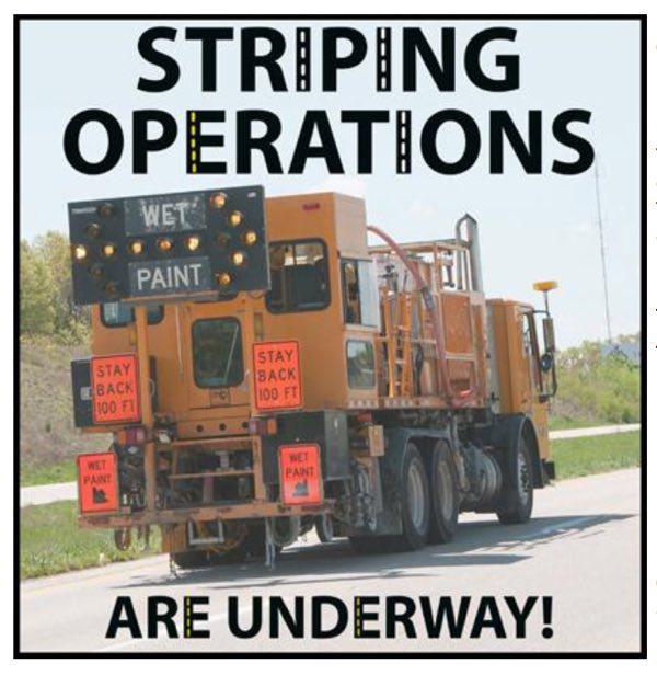 Watch for Slow-Moving Striping Crews on the Roads