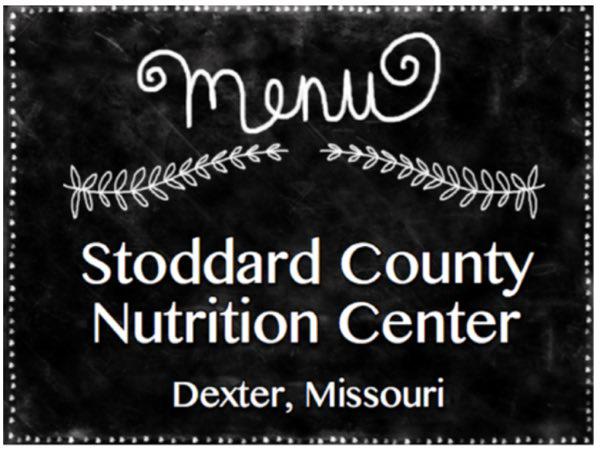 Stoddard County Nutrition Center Menu - May 28th - June 1, 2018