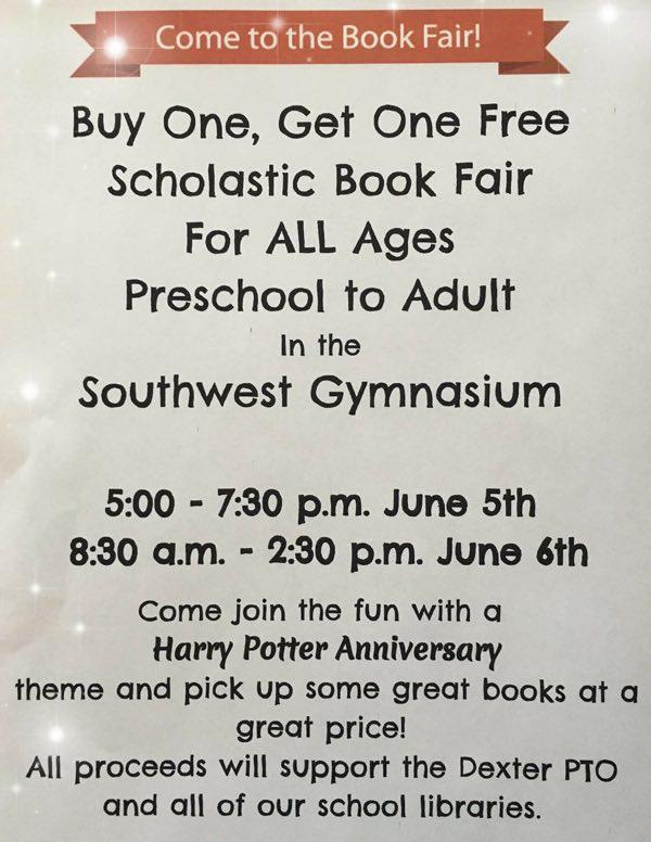 Buy One, Get One Free Scholastic Book Fair