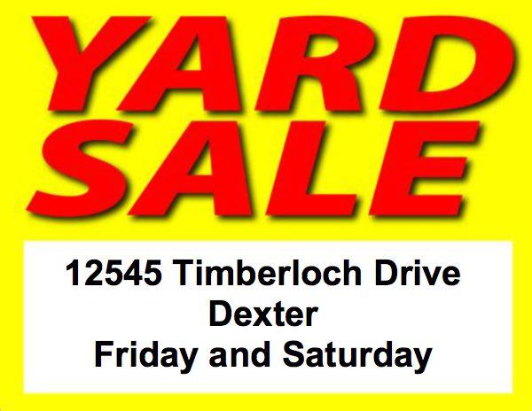 Large Yard Sale in Dexter on Timberloch Drive