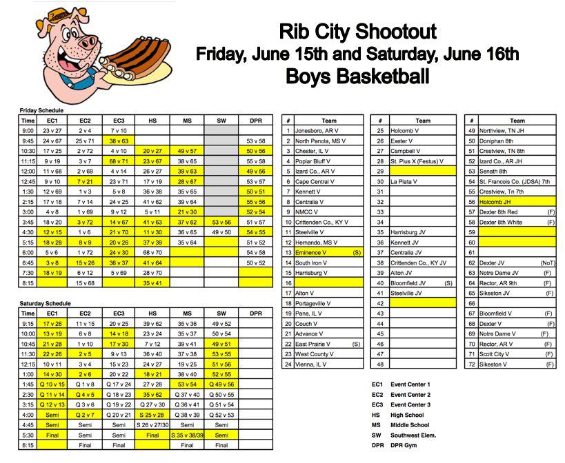 Rib City Boys Basketball Set for Friday and Saturday
