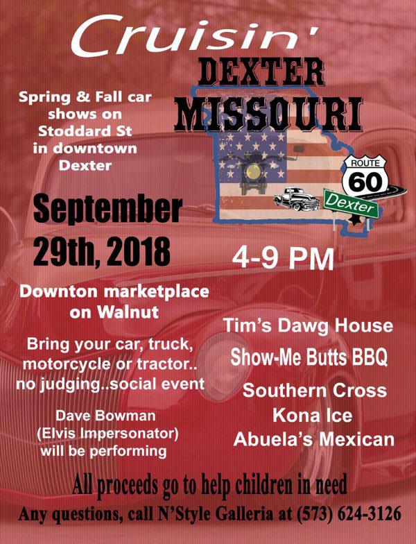 Cruisin' Dexter Missouri Will Be Held on Sept 29th