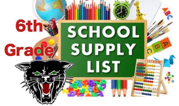 T.S. Hill Middle School 6th Grade School Supplies List Available