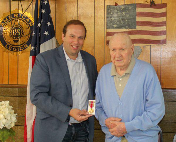 99 Year Old WWII Veteran Receives Medals