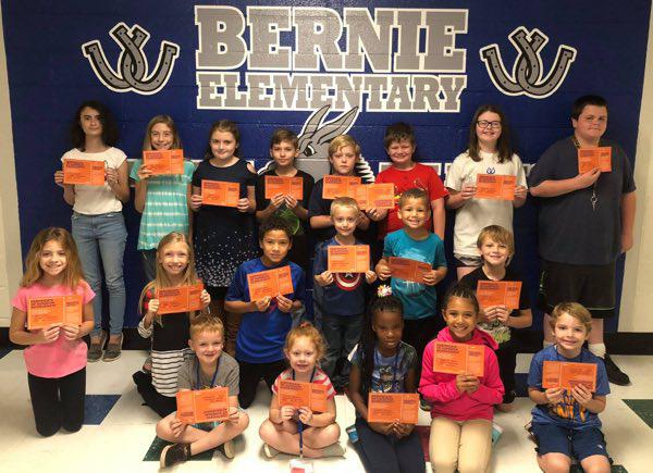 Bernie Elementary Students Earn Positive Office Referrals