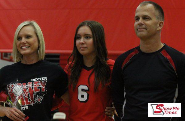 DHS Volleyball Team Honors Senior Natalie Sitze