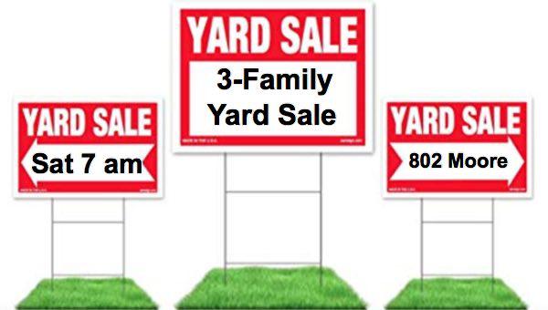 Three-Family Yard Sale in Dexter
