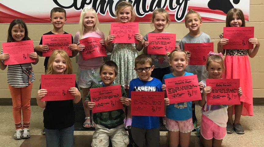 Kindergarten Students Earn Positive Office Referrals