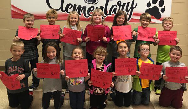 1st Grade Students Earn Positive Office Referral Awards