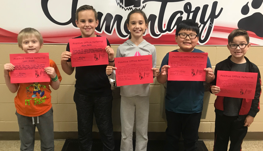 Second Grade Students Earn Positive Office Referral Awards