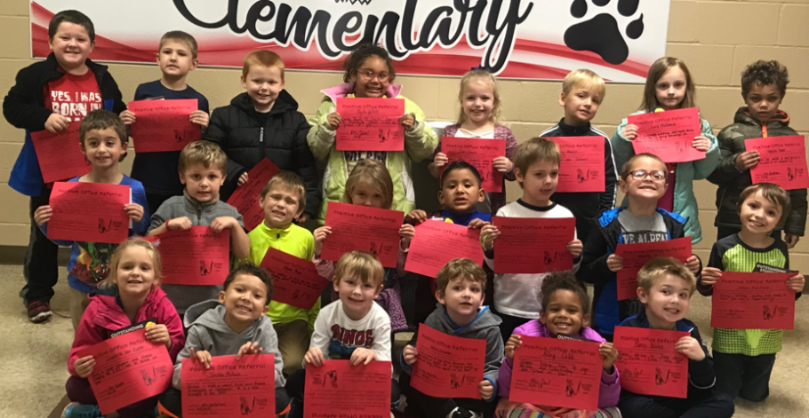 Kindergarten Students Earn Positive Office Referral Awards