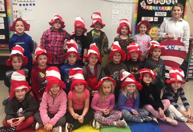 Kindergarten Students Earn 3R's Flag for November