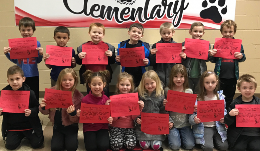 Kindergarten Students Earn Positive Office Referral Awards