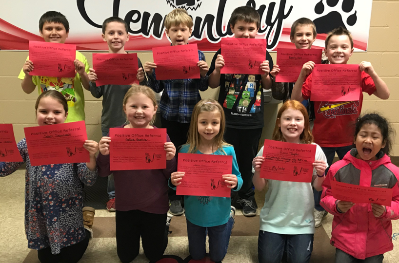 Second Grade Students Earn Positive Office Referral Awards