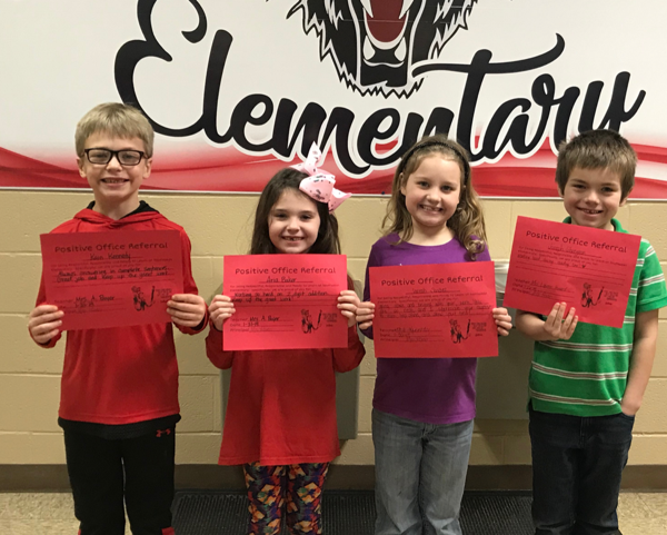 First Grade Students Earn Positive Office Referral Awards