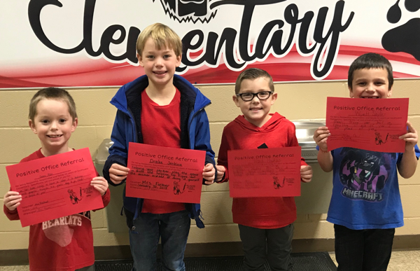 Kindergarten Students Earn Positive Office Referral Awards